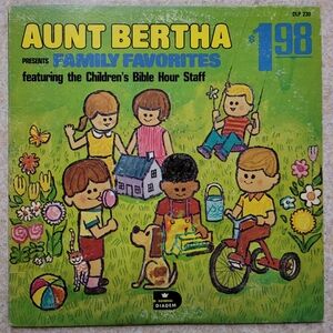 Aunt Bertha Presents Family Favorites LP Record 1971 Limited Edition Diadem